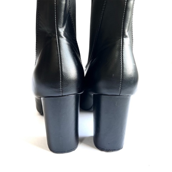 KOI Footwear block heel Chelsea boot black Faux Leather size 8 UK - US 9.5 - Picture 5 of 10